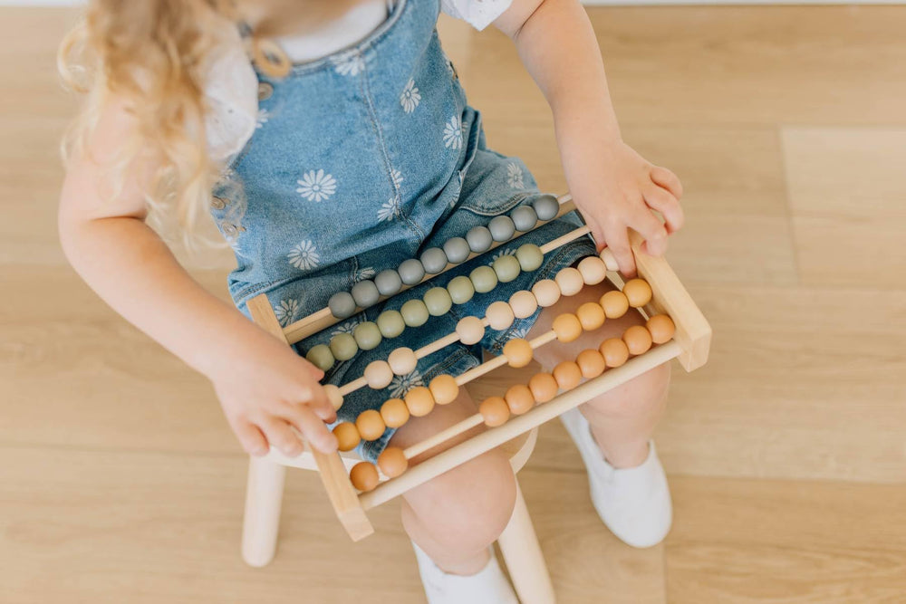 Brooklyn Neutral Boho Abacus Montessori-inspired design supports independent learning.