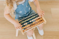 Brooklyn Neutral Boho Abacus Montessori-inspired design supports independent learning.