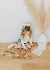 Earth-tone digits 0-9 by Brooklyn Neutral for neutral classroom decor