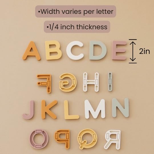 Closeup of soft silicone letters from Brooklyn Neutral shows safe materials