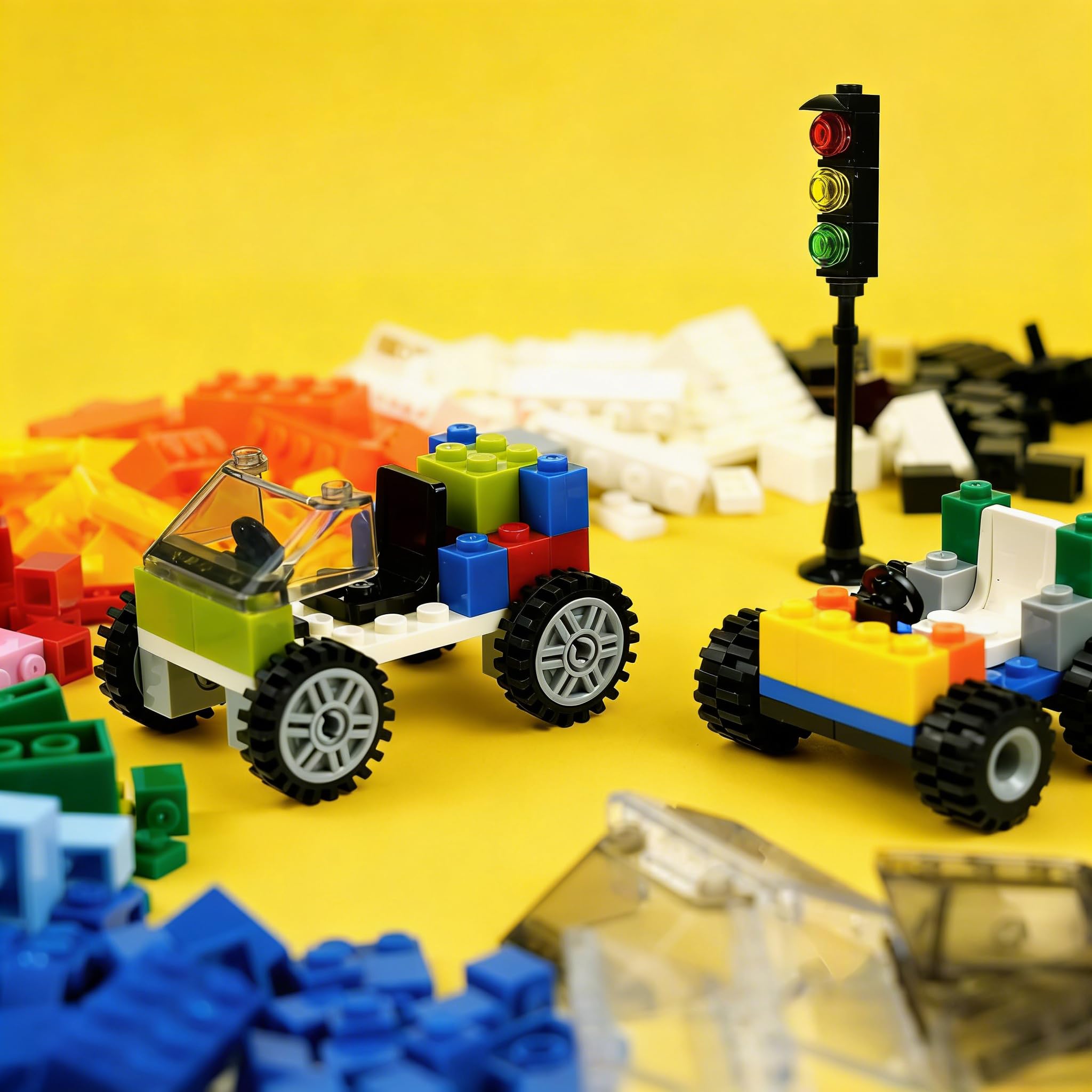 BroTex building blocks with tires for customizable vehicles
