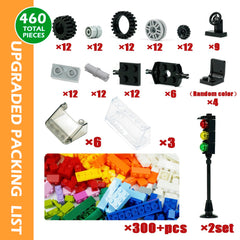 BroTex wheels and axles set with traffic light for busy city pretend play