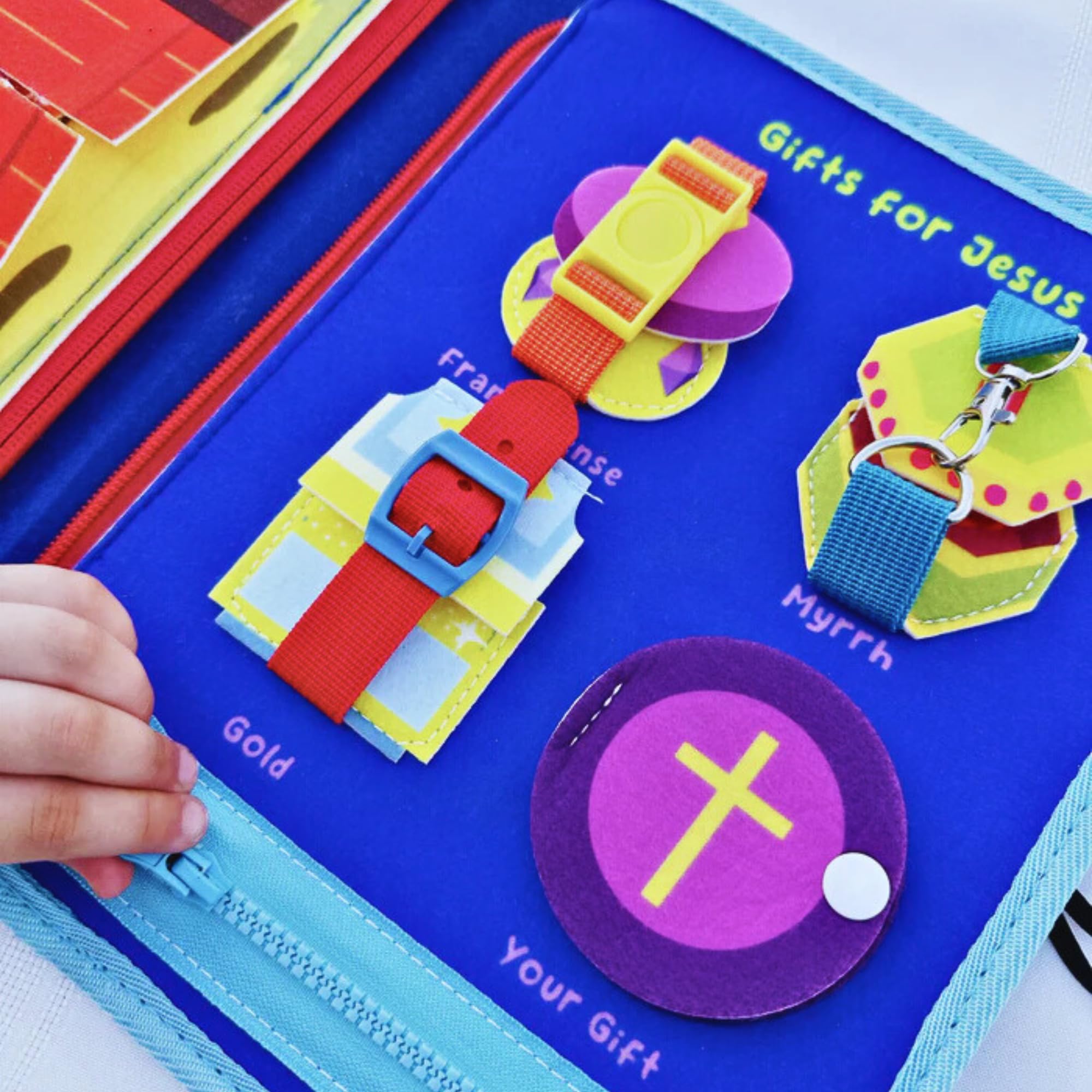 Brother Francis Nativity Busy Book movable felt pieces enable tactile learning