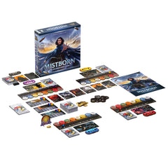 Brotherwise Mistborn character boards track abilities and deck upgrades.