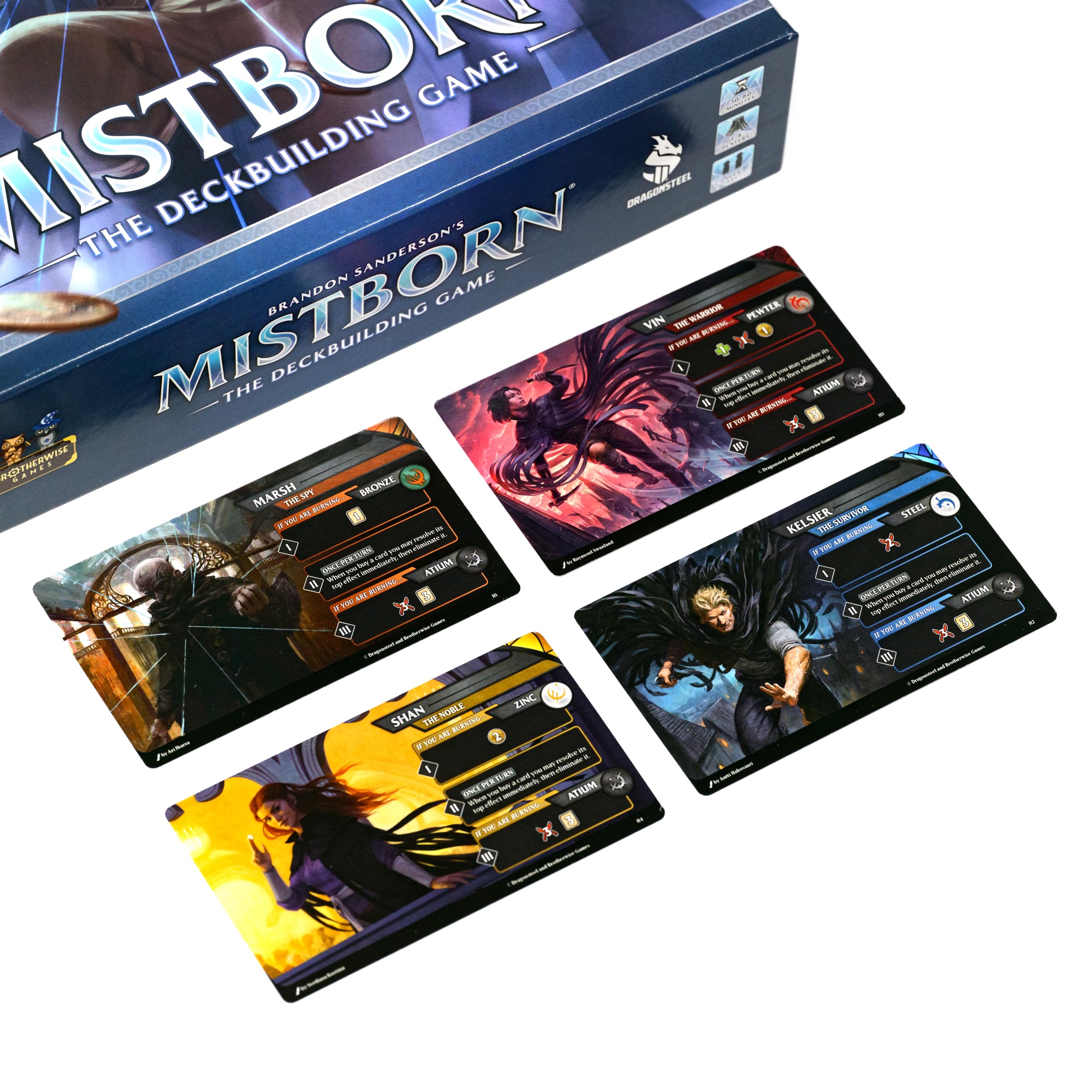 Brotherwise Mistborn mission tiles guide cooperative goals and missions.