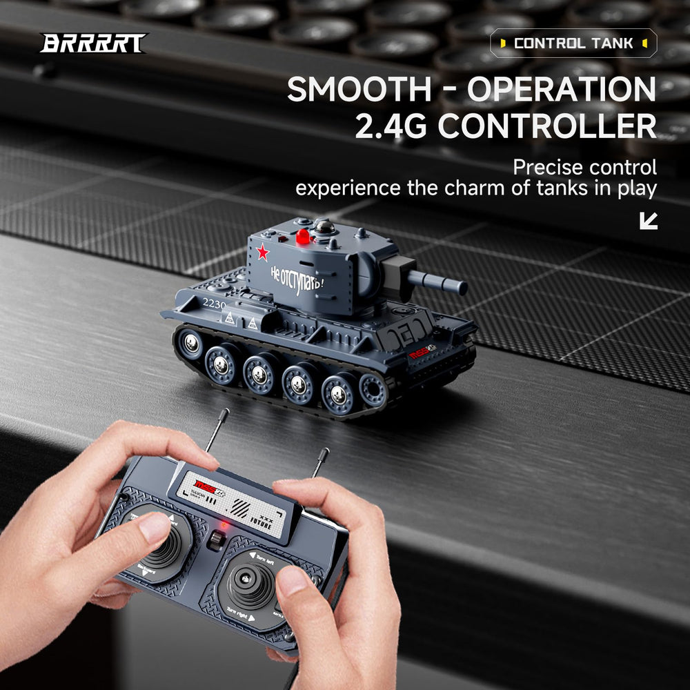 BRRRRT 1/64 RC Tank central rotation supports versatile maneuvering