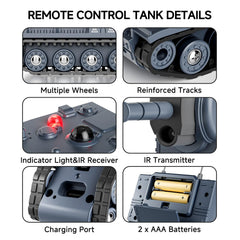 BRRRRT 1/64 RC Tank infrared battle action enables safe, interactive duels