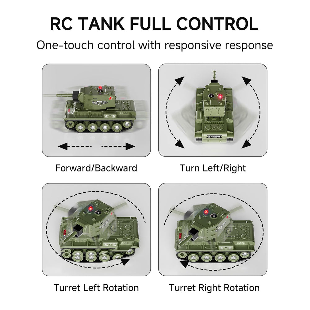 BRRRRT 1/64 RC Tank in infrared battle mode for pretend combat