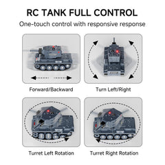 BRRRRT 1/64 RC Tank sounds and lights create immersive battlefield ambience