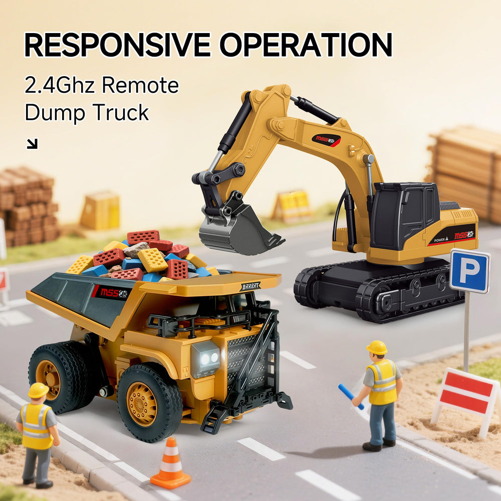 BRRRRT pocket-size construction truck for on-the-go play.