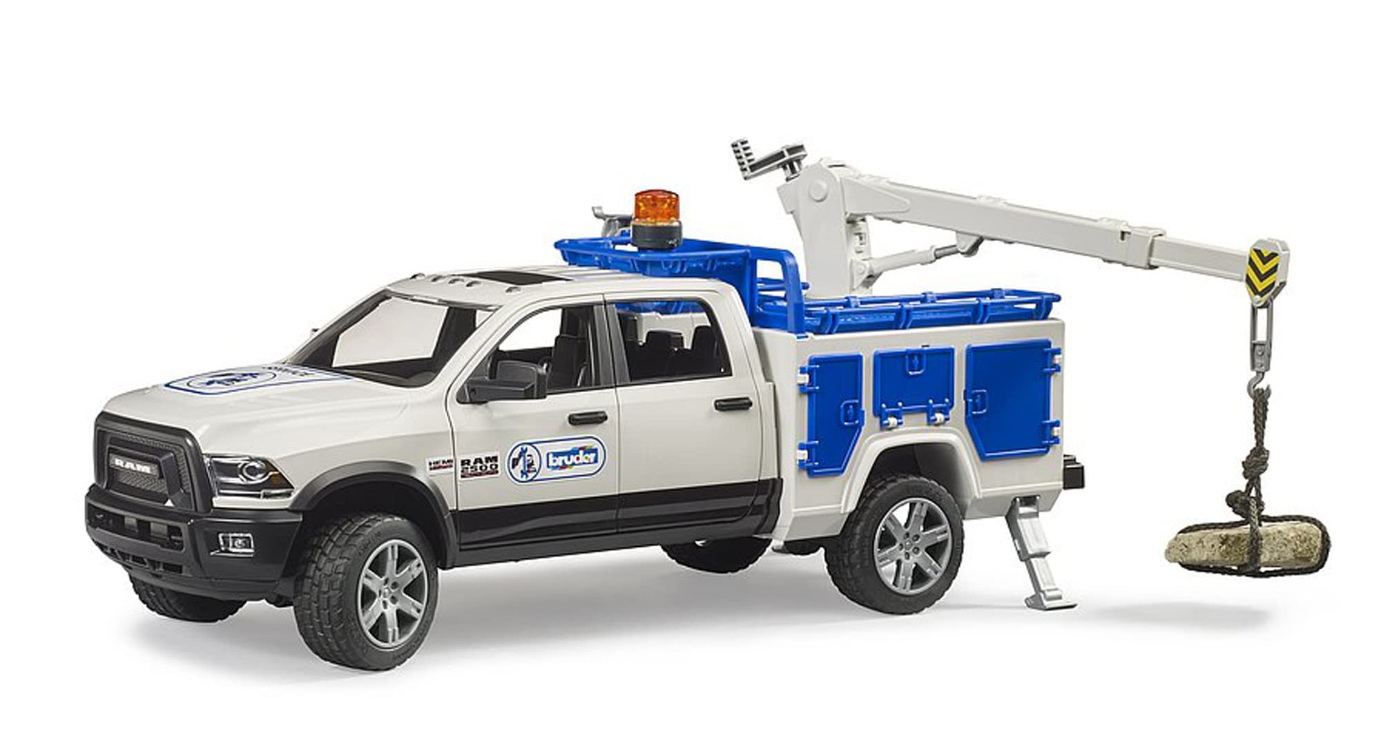 Bruder RAM 2500 truck with spring-loaded axles and all-round light for day and night play