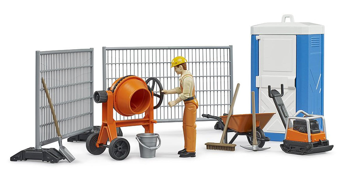 Bruder bworld 62008 mortar mixer for authentic construction play at home