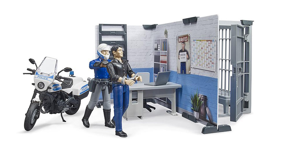 BRUDER bworld scrambler ducati police motorbike ready for action adventures.