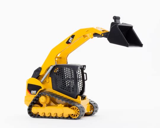 Lockable arm on Bruder CAT Delta Loader for secure loading actions