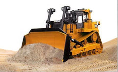 Bruder CAT Large Track-Type Tractor blade movement enables dynamic digging actions.