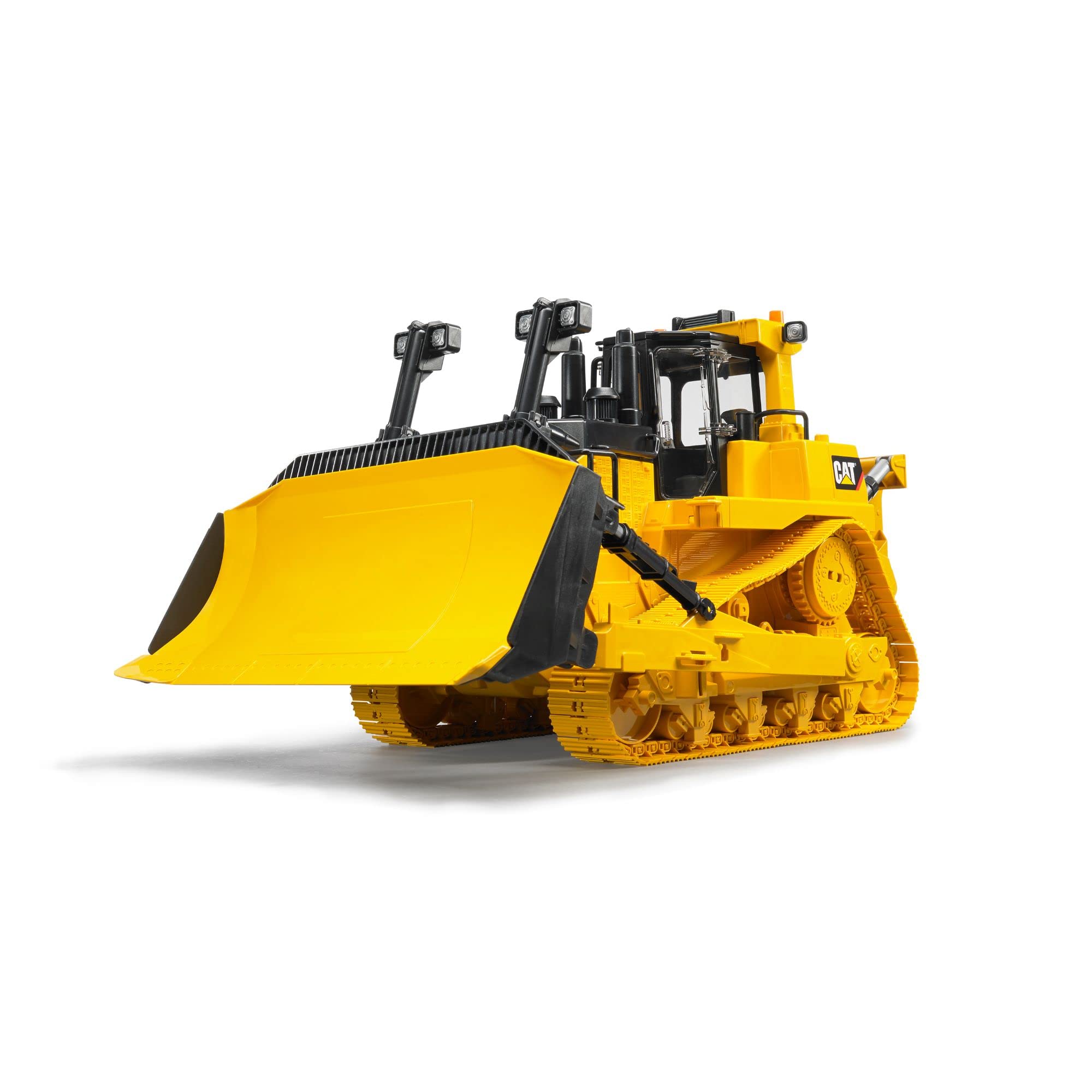 Bruder CAT Large Track-Type Tractor track detail shows 62 links for realism.