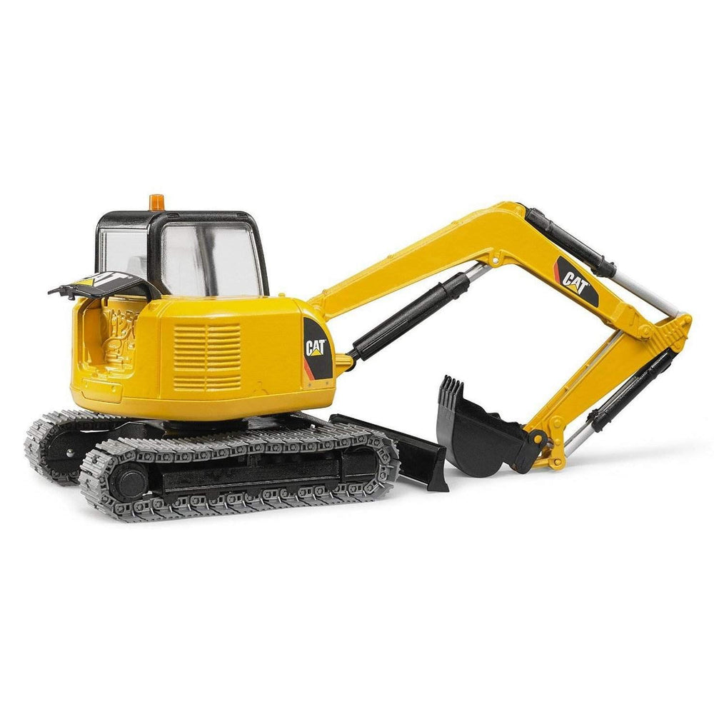 Bruder Cat mini excavator bucket arm rotates 180 degrees for precise positioning