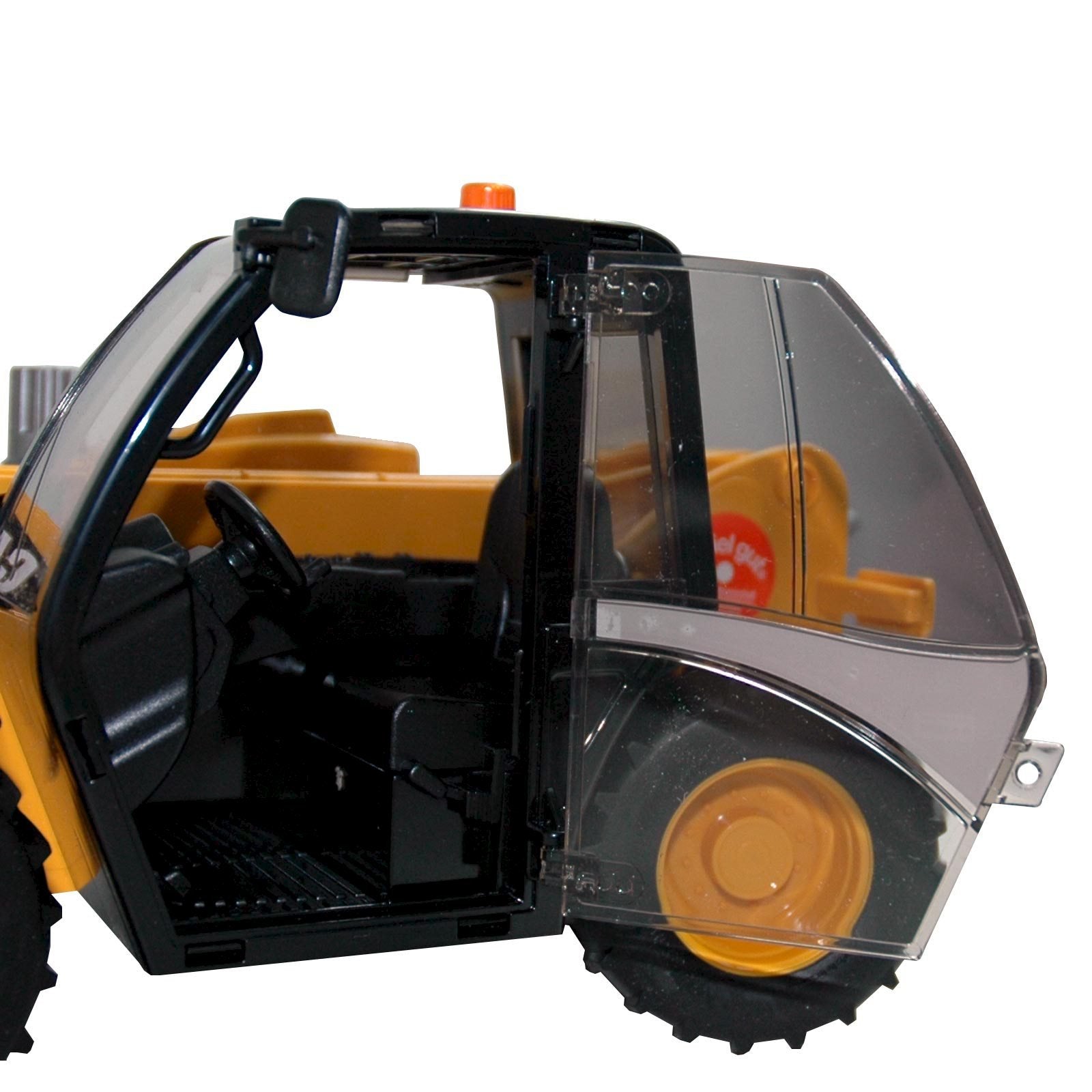 Bruder Cat Telehandler cab door opening for hands-on interaction