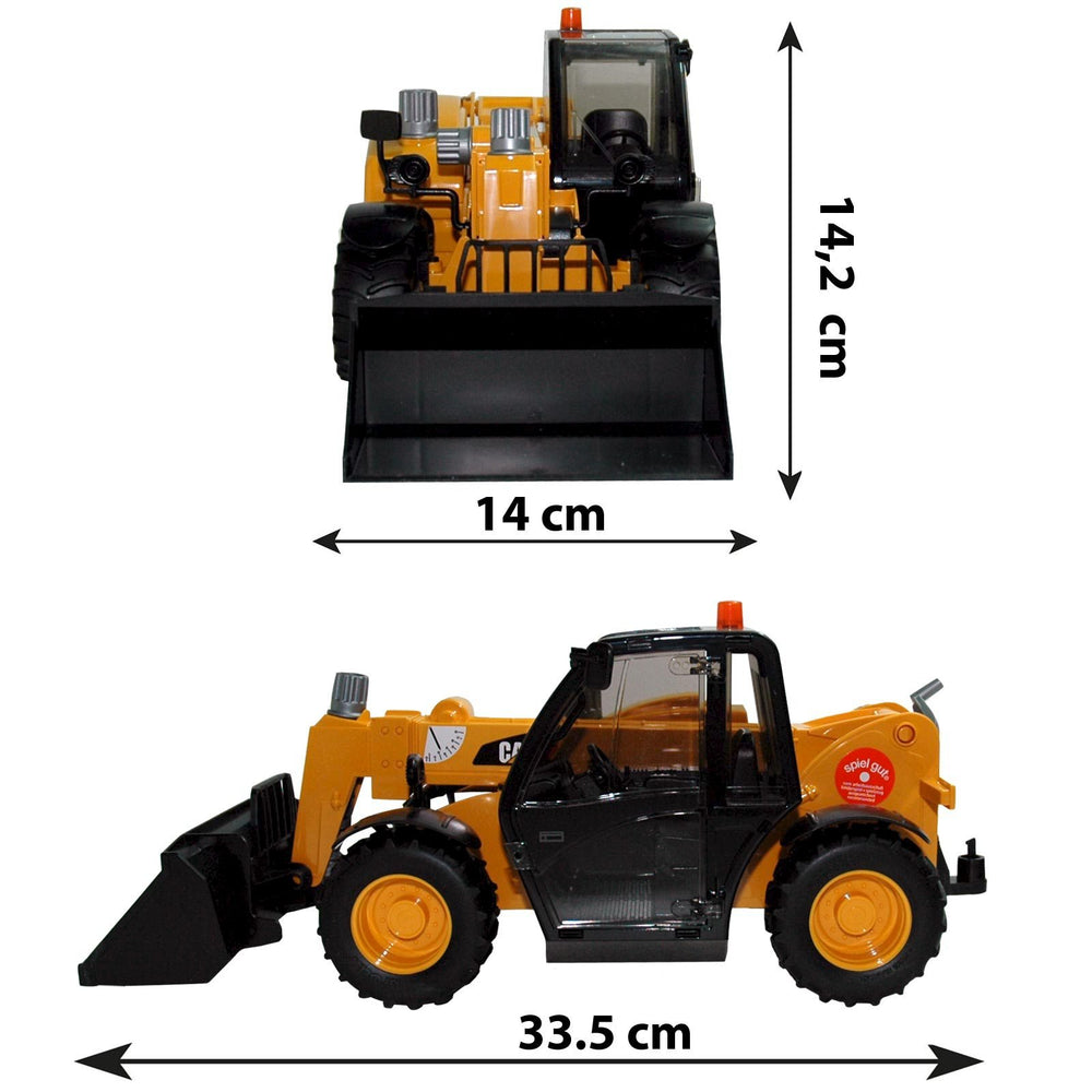 Bruder Cat Telehandler compact dimensions suitable for indoor use