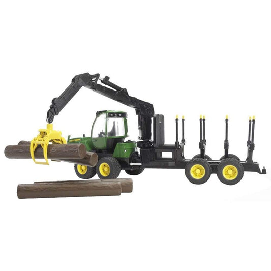 Bruder 1210E Forwarder loading crane in action supports realistic play