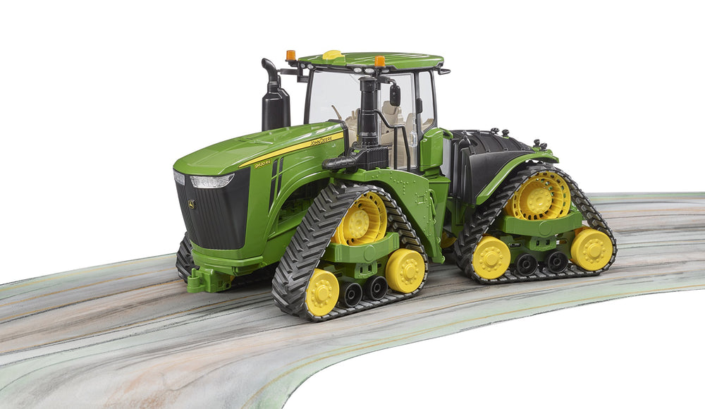 Bruder John Deere 9620RX dimensions approximately 19.75 in by 7.50 in by 9.25 in.