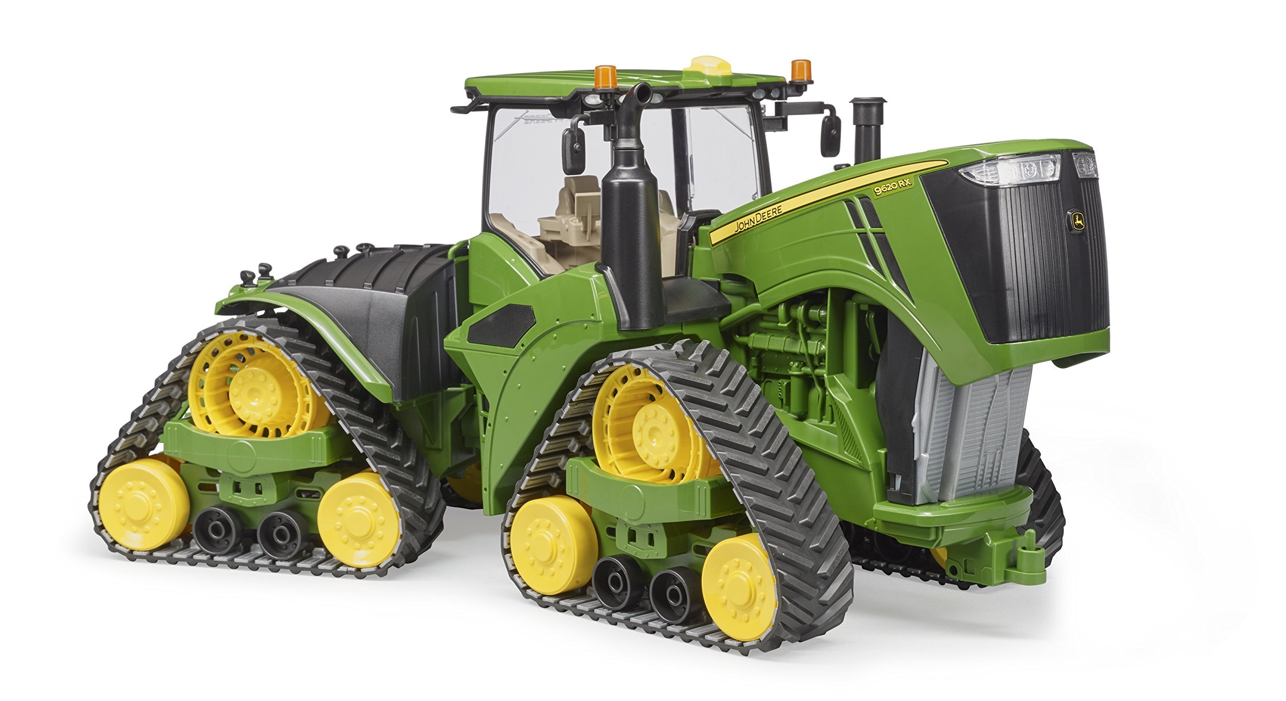Bruder John Deere 9620RX engine detail, authentic powertrain styling in miniature.