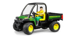 Bruder John Deere Gator XUV 855D cab windows offer clear visibility for imaginative play.