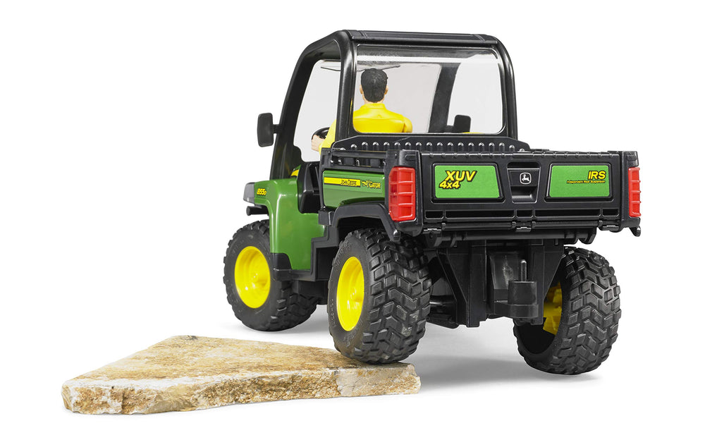 Bruder John Deere Gator XUV 855D front bumper adapter supports accessories.