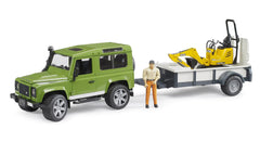 Bruder Land Rover Defender front view for rugged, realistic play
