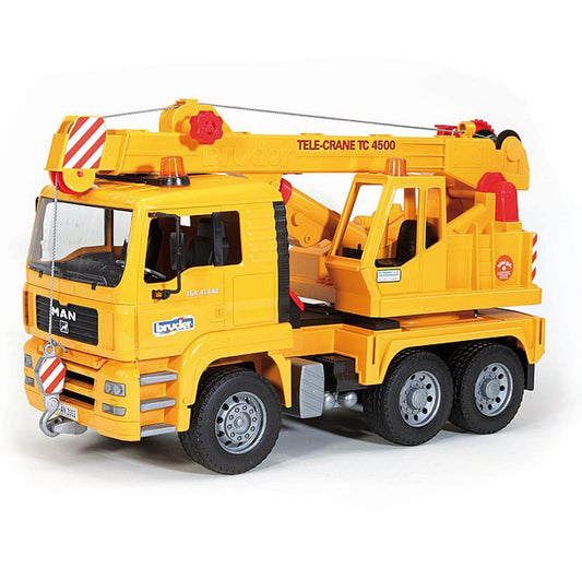 Bruder Man TGA crane arm rotates 360 degrees for dynamic lifting play