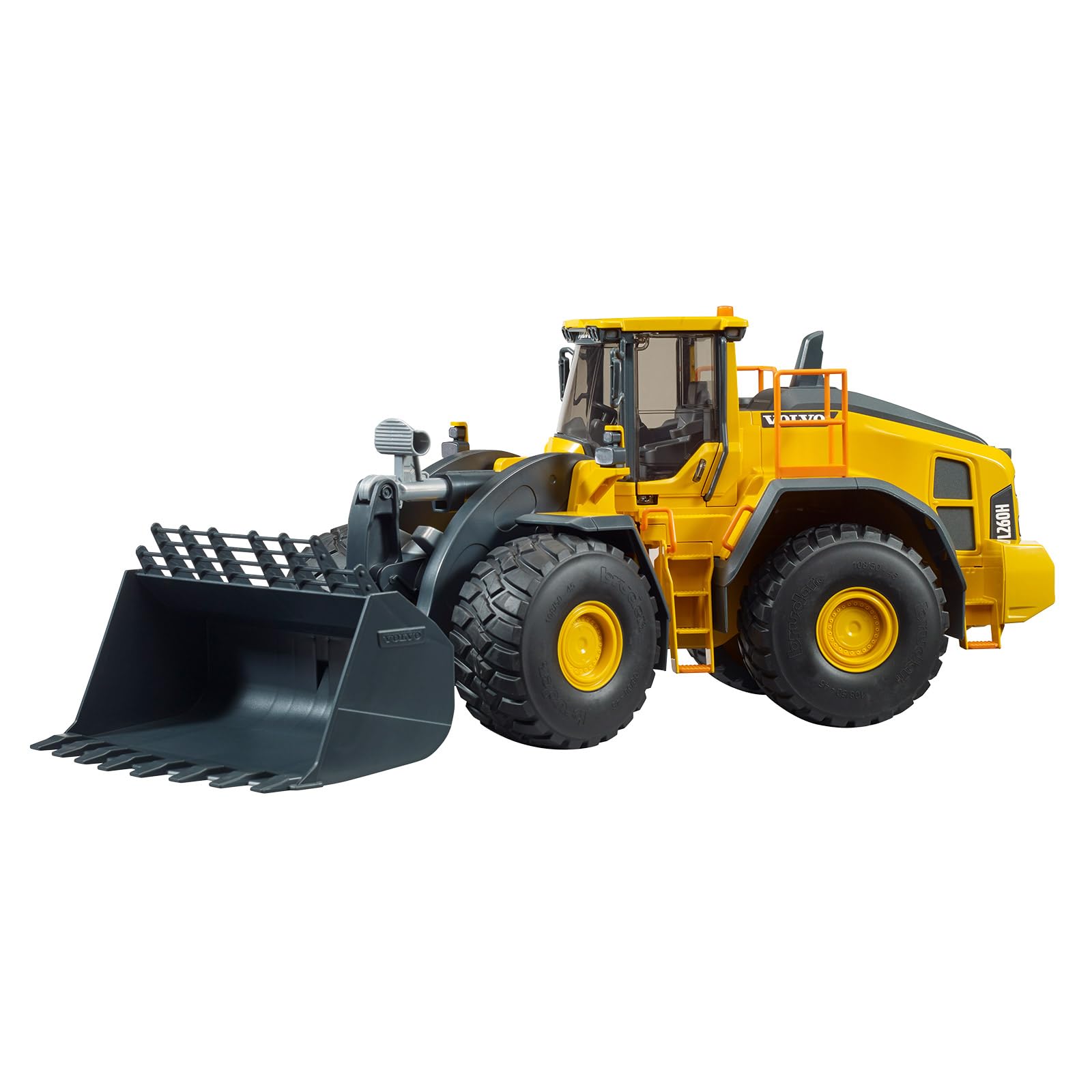 Bruder Volvo L260H engine hood opens for accessible maintenance scenes