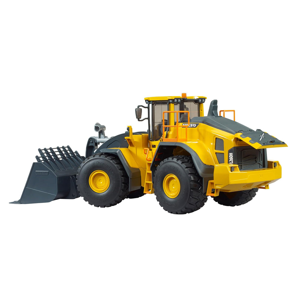 Bruder Volvo L260H loading arm in action enables authentic construction play