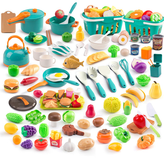 Bruvoalon 200pcs mini play kitchen accessories for imaginative cooking play and learning