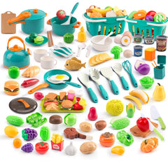 Bruvoalon 200pcs mini play kitchen accessories for imaginative cooking play and learning