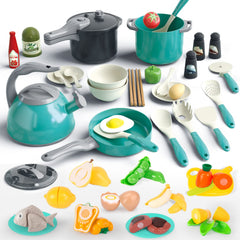 Bruvoalon 67pc pressure cooker visual focus for imaginative pretend cooking play