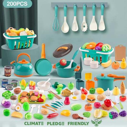 Bruvoalon pots and pans set for safe kid-friendly pretend cooking