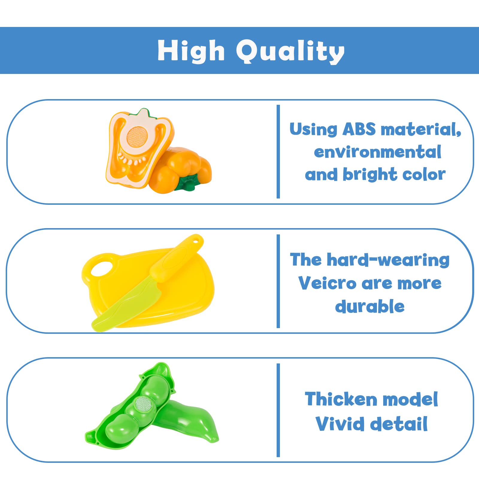 Bruvoalon sliceable food with Velcro for safe chopping practice