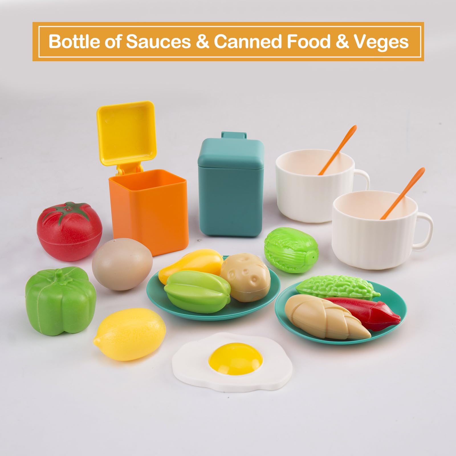 Bruvoalon 22-pc tableware collection for realistic dining pretend play
