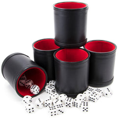 Brybelly dice set with shaker cup on table for family game nights.