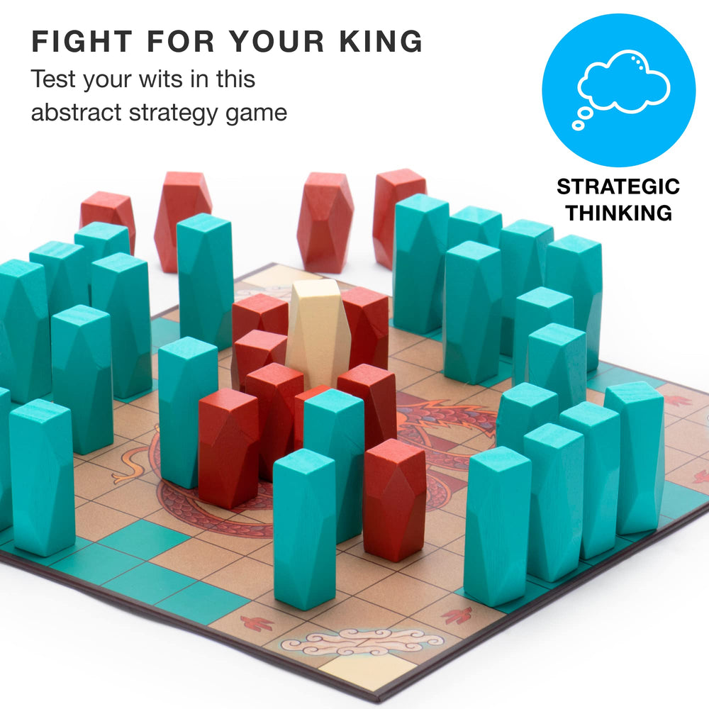 Brybelly Hnefatafl 37 faceted wood pieces ready for engaging strategy.