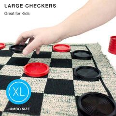 Brybelly large checkers pieces are oversized and easy to grip