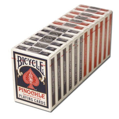 Brybelly 12-deck pinochle pack with blue and red decks, ideal for group play.