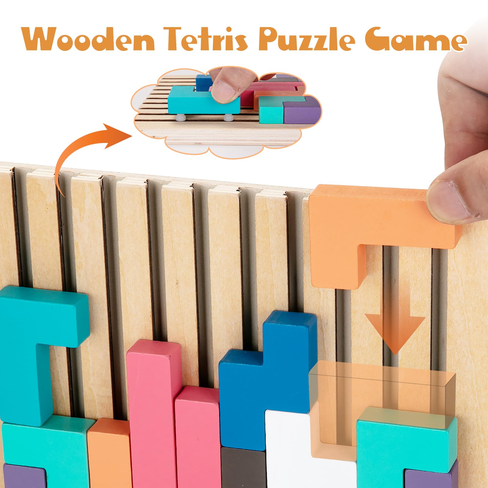 BSADIY Linden wood blocks with smooth surface and safe non toxic paint