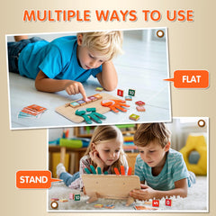 BSADIY premium wooden set with smooth surface for durable homeschool math activities
