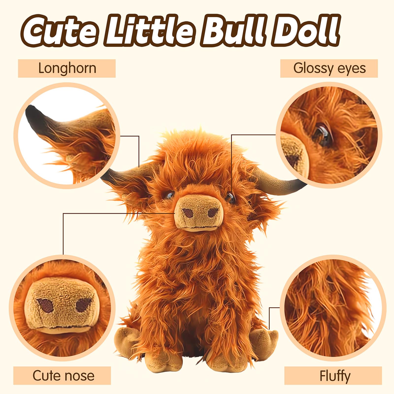 Bsanker Highland Cow Plush packaged gift box ready for gifting