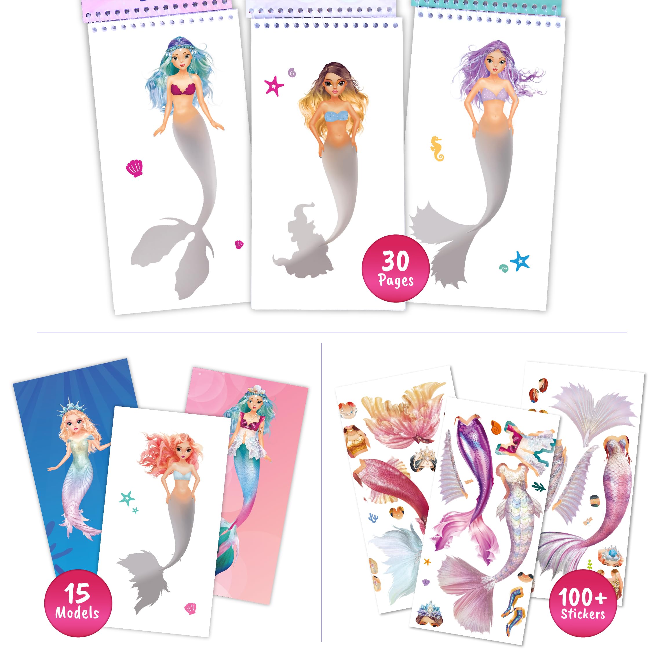 BSCOOL seven sticker sheets in vibrant colors energizing creative dress up play.