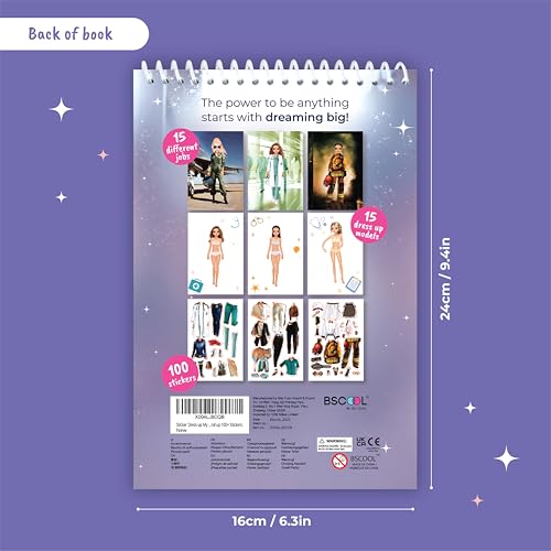 BSCOOL Sticker Dress Up Fashion Outfits invites mix-and-match styling during creative storytelling.