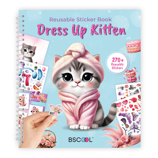BSCOOL Sticker Dress Up Kitten cover with bright colors for creative play