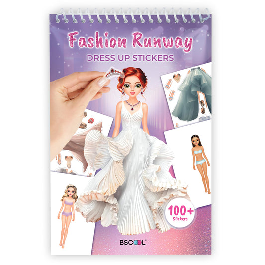 BSCOOL Sticker Dress Up Runway cover sparks creative play with vibrant fashion stickers.