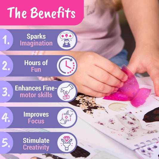 BSCOOL Sticker Dress Up page showcasing styling activities for creative play.